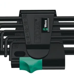 Neue Kollektion Winkelschlüsselsatz 967/9 TX 1 9-tlg.T8-T40 m.Kugelk.Kunstoffhalter WERA