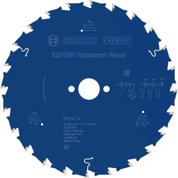 Beliebt Kreissägeblatt AD 165mm Z.24 WZ Bohr.20mm Schnitt-B.2mm HM BOSCH