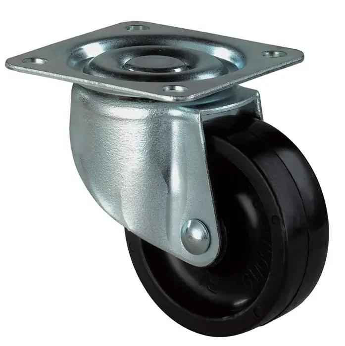Lenkrolle D.40mm Trgf.30kg m.Platte Ku.schwarz BS ROLLEN Must-Have