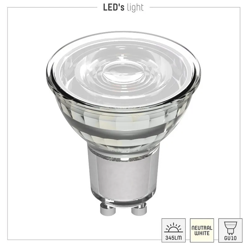 Led SMD Leuchtmittel - Spot MR16 GU10 4W 345lm 4000K Klar 36° - 3erSparpack Schnäppchen