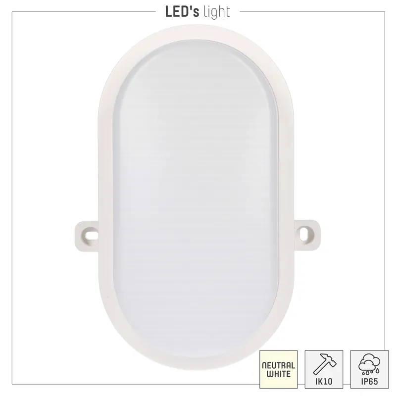 Preiswert LED outdoor - wandleuchte 9W 900lm 4000K IP65 - Weiß