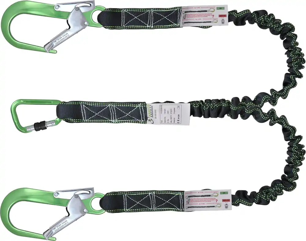 Neuheit Kratos Safety 30100020 Y-Verbindungsmittel aus elastischem Gurtband mit Falldämpfer 2 m