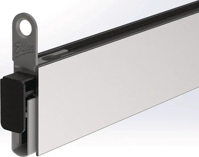 Neue Ware Türdichtung EllenMatic Soundproof Slim 1 stg.L.958mm B.10mm Silik.blk silber
