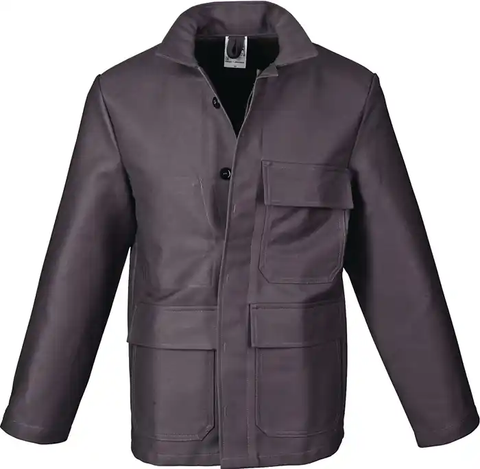 Begrenztes Angebot Schweißerschutz-Jacke Gr.52 grau PROBAN