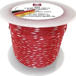 Maurerschnur L.50m D.1,7mm 40kg PP rot/weiß Preisknaller