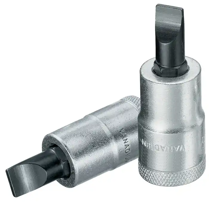 Geprüft Steckschlüsseleinsatz IS 19 1/2 Zoll Schlitz 10mm L.60mm GEDORE