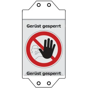 Zertifiziert HYMER Einsteckhülle „Gerüst gesperrt“, Einschub passend für Format DIN A5