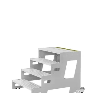 Top-Seller HYMER Industrietritt, Grundmodul, Stufenbreite 1.000 mm, 2 Stufen, Standhöhe 0,40 m