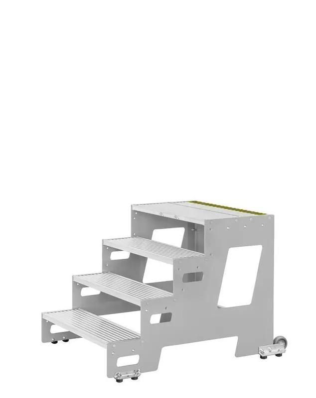 Top-Seller HYMER Industrietritt, Grundmodul, Stufenbreite 1.000 mm, 2 Stufen, Standhöhe 0,40 m