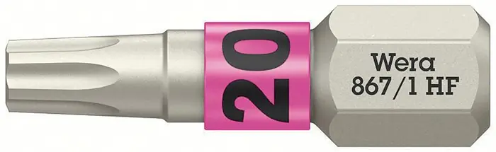 Nur Heute Bit 867 TORX® HF 1/4 Zoll TX 20 L.25mm m.Farbleitsystem WERA VE: 10 Stück