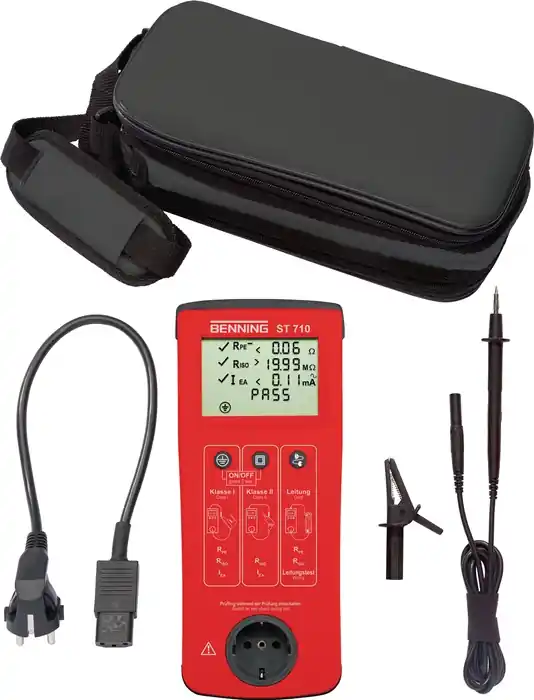 Wochenendangebot Gerätetester ST 710 2500 Prüflinge/mit Prüfgerät/Prüfleitung L270xB115xH55mm