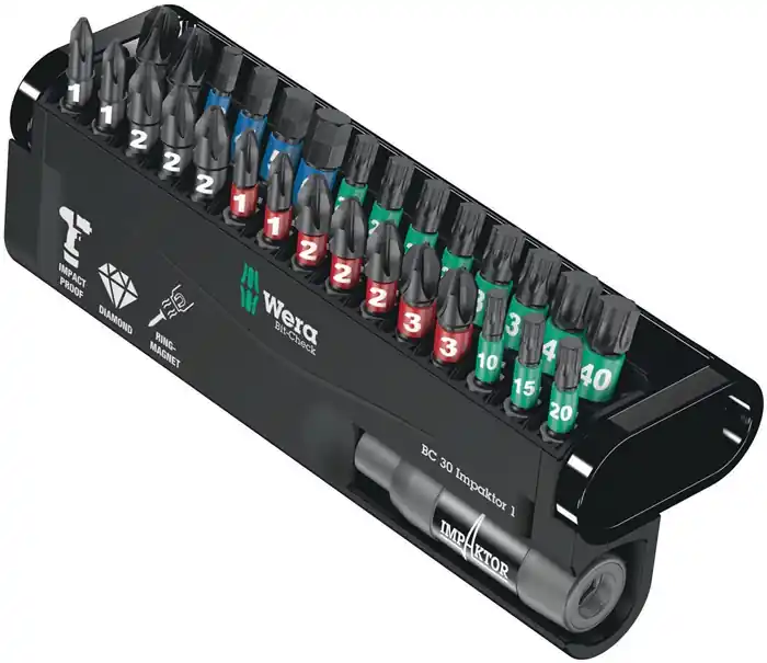 Markenprodukt Bitsortiment Bit-Check 30 Impaktor 1 30-tlg.PH/PZD/T/6-KT.Schnellwechselhalter