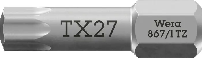 Top-Seller Bit 867/1 TZ 1/4 Zoll T 27 L.25mm Torsionszone,zähh.WERA VE: 10 Stück