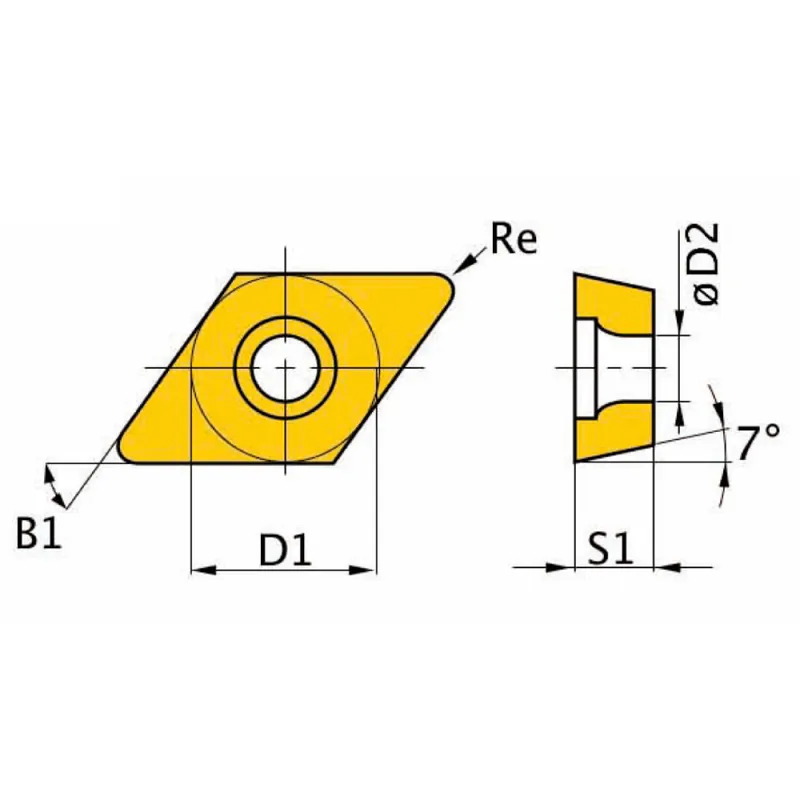 Optimum HM-Ersatzwendeplatten - ISO DCMT11T304 - Rabatt