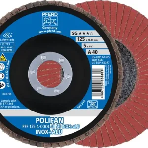 Nur Für Kurze Zeit Fächerscheibe POLIFAN A-COOL SG INOX+ALU D.125mm K.40 fl.INOX/Aluminium NK VE: 10 Stück