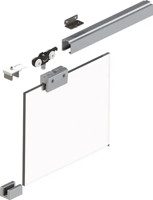 Schiebetürsystem 73 50kg 1700mm EV1 elox.710-900mm Wm.Kompletts. Sonderangebot