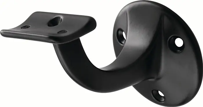 Neu Handlaufträger 3505 Alu.ku.-besch.schwarz D.Wandplatte 56mm