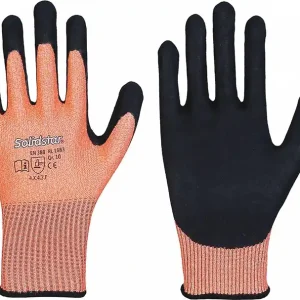 Schnittschutzhandschuhe Solidstar 1683 Gr.9 orange/schwarz EN 388 PSA II 12 PA VE: 12 Paare Echt