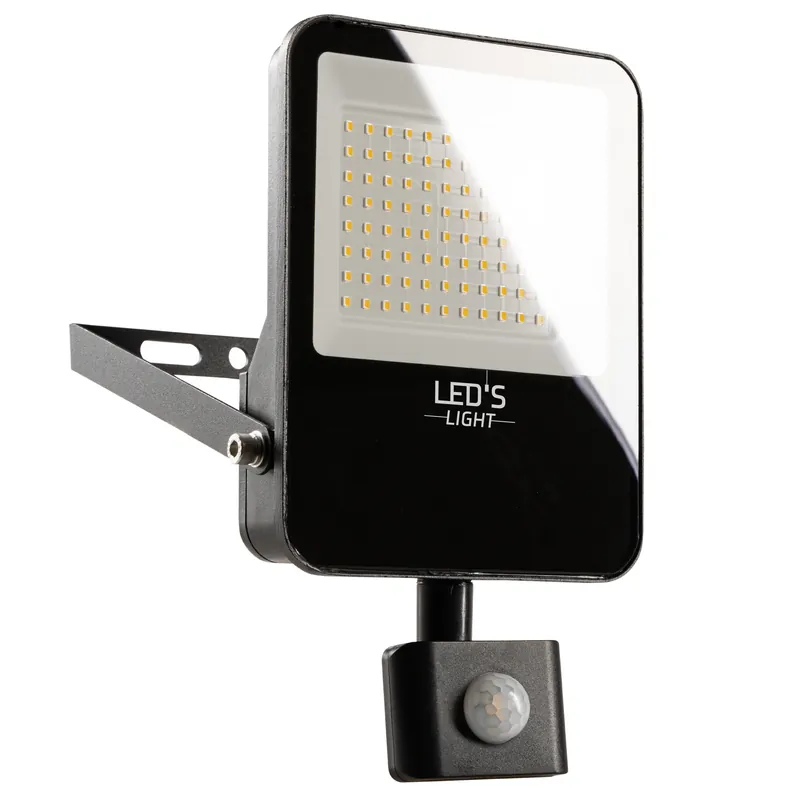 Strahler - 50W 6000lm 4000K IP54 - Sensor - Schwarz Garantierte Lieferung