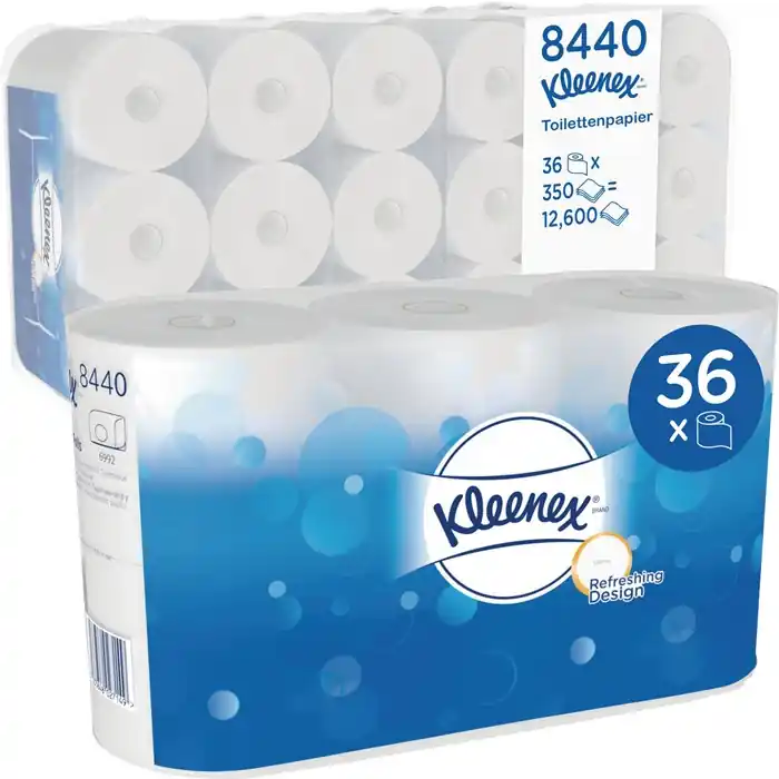 Schnäppchen Toilettenpapier 8440 3-lagig 36 Rl.a 350 Bl.=12600 Bl.KLEENEX