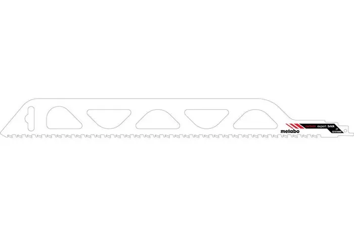 Säbelsägeblatt expert brick L.455mm Dicke 1,5mm HM Zahnteilung12,7mm/2TPI Metabo Abverkauf