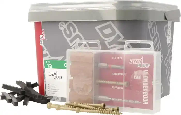 Saisonangebot Terrassenschraubenset XTREME D.5mm Kohlenstoffstahl AR L.60mm DYNAPLUS VE: 24 Sets