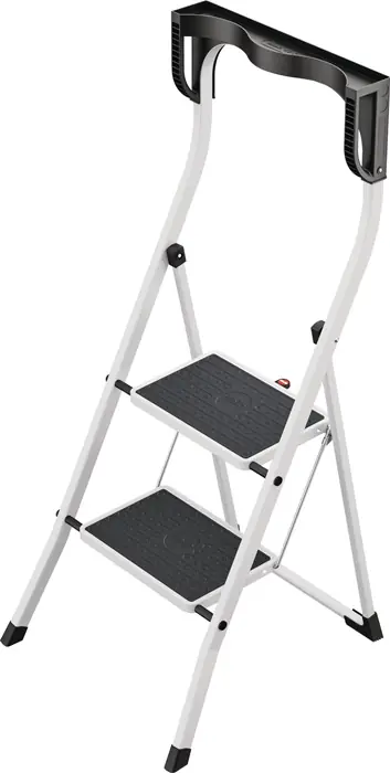 Klapptritt K75 Stufen 2 Plattform-H.470mm STA m.Anti-Rutsch-Matten weiß HAILO Highlight