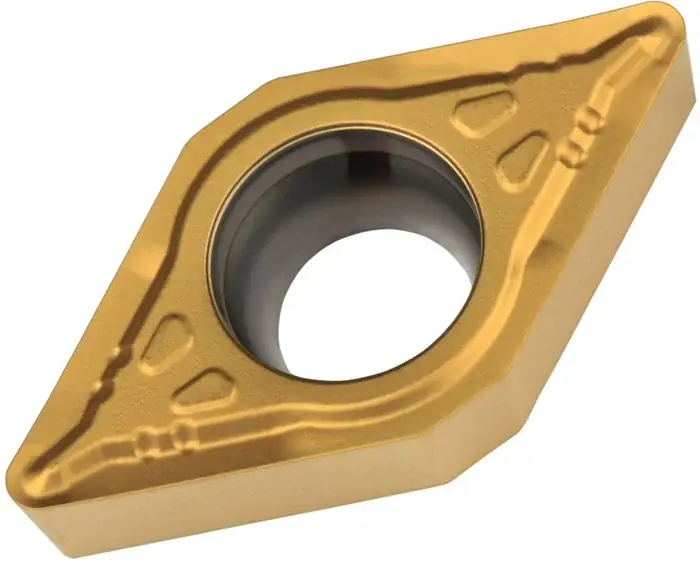 Drehwendeschneidplatte ISO DCMT 11T304E-UR:TT310 D.4,4mm PVD beschichtet Gold VE: 10 Stück Neue Ware