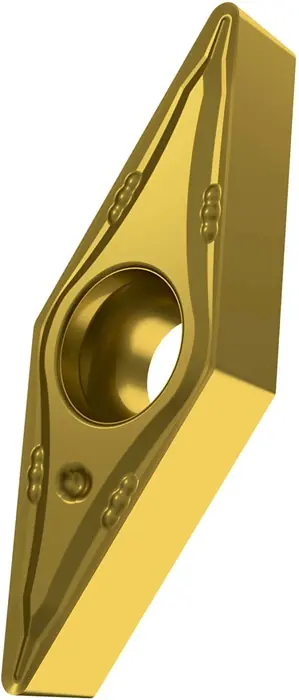 Finale Aktion Drehwendeschneidplatte ISO VBMT 160404E-FM:T8315 D.4,4mm PVD beschichtet Gold VE: 10 Stück