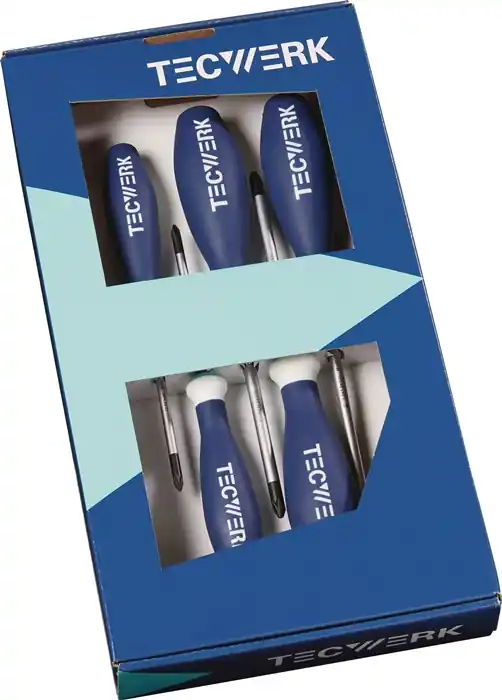 Preiswert Schraubendrehersatz 6-tlg.TORX® Mehrkomponentengriffe Rundkl.TECWERK