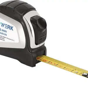 Taschenrollbandmaß L.8m B.25mm mm/cm EG II 2K Automatic TECWERK Kracherpreis