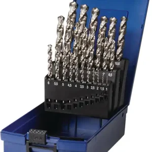 Spiralbohrersatz DIN 338 Typ UNI D.1-13x0,5mm HSS-Co 25-tlg.Ku.-Kass.TECWERK Nur Heute