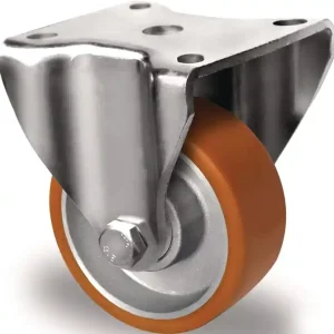 Bockrolle D.80mm Trgf.180kg PU Platte L100xB88mm Farbe Rl.braun TECWERK Preisreduziert