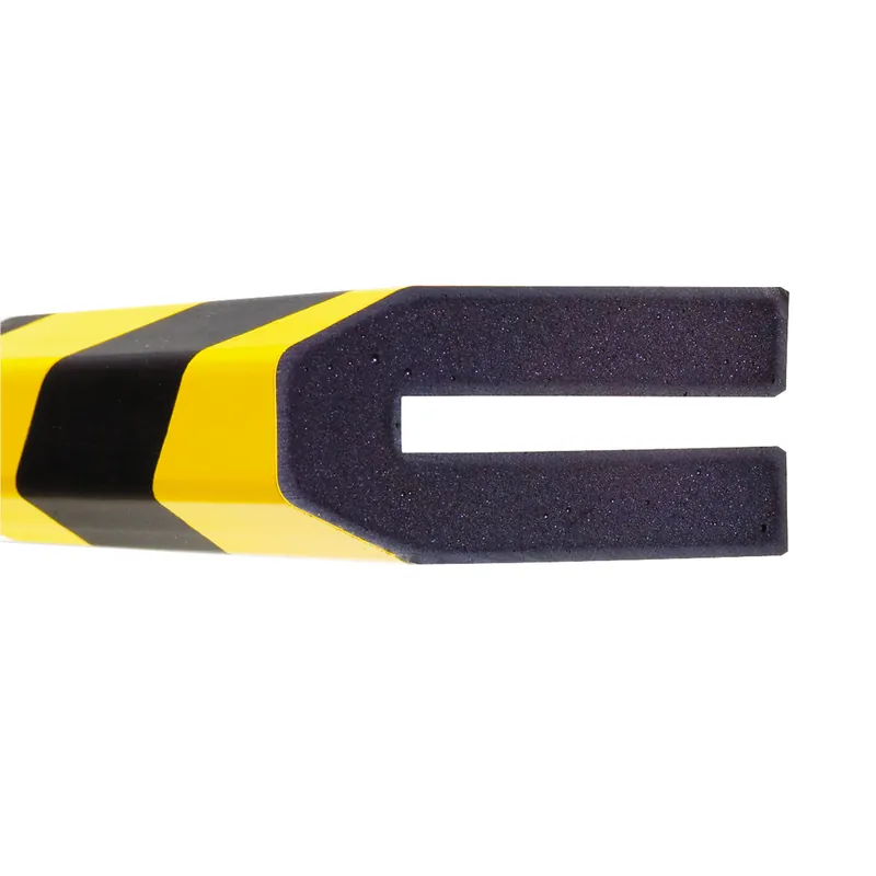 MORION Prallschutz, Trapez, für Profil 40x80x8mm, gelb-schwarz, zum Aufstecken, Länge 1000mm Sonderangebot