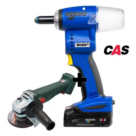 GESIPA BIRDIE® + Winkelschleifer W18L BL 9-125 - inkl. 2 Akku 2h und 1 Ladegerät in L-Boxx Top-Seller