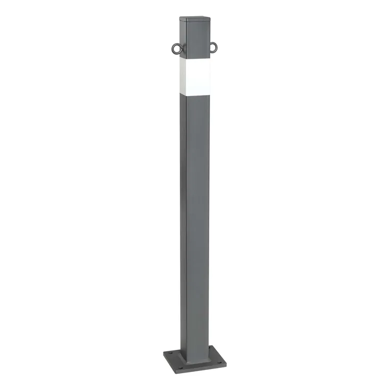 Top-Seller MORION Absperrpfosten 70 x 70 mm feststehend - zum Aufdübeln mit Bodenplatte