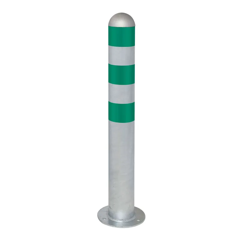Heißes Angebot CITY Schutzpoller Rundstahl feuerverzinkt 108 mm - mit sandgestrahlter Alukappe