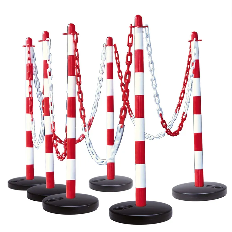 Geprüft GUARDA Leichter Ketten-Warnständer-Set - 6 Ständer, 10m Kette, 10 Glieder und Haken