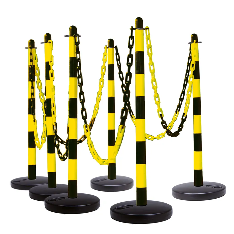 Highlight GUARDA Leichter Ketten-Warnständer-Set - 6 Ständer, 10m Kette, 10 Glieder und Haken