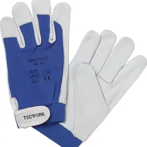 Handschuhe Donau Gr.11 natur/blau EN 388 PSA II TECWERK VE: 12 Paare Neue Kollektion
