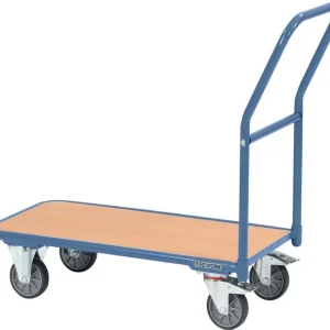 Plattformwagen Ladeflächen L850xB450mm STA taubenblau Trgf.250kg TECWERK Neu Im Sortiment
