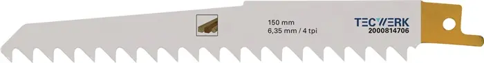 Garantierte Lieferung Säbelsägeblatt L.150mm B.19mm 6,35mm TPI 4 HCS/CV 5 St./Karte TW