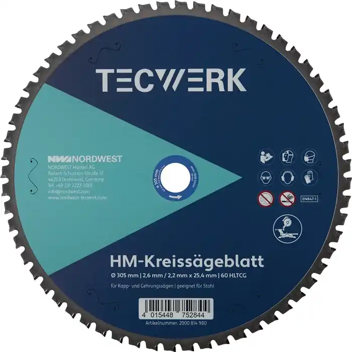 Tisch-/Kappkreissägeblatt AD 305mm Z.60 HLTCG Bohr.25,4mm Schnitt-B.2.6mm Billig