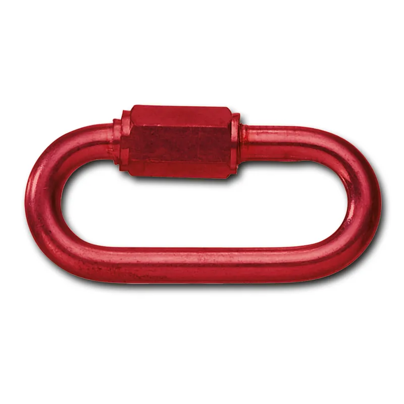 Verbindungsglied mit Schraubgewinde, Stahl, 6 mm, verzinkt und rot kunststoffbeschichtet, 10er-Pack Neue Kollektion