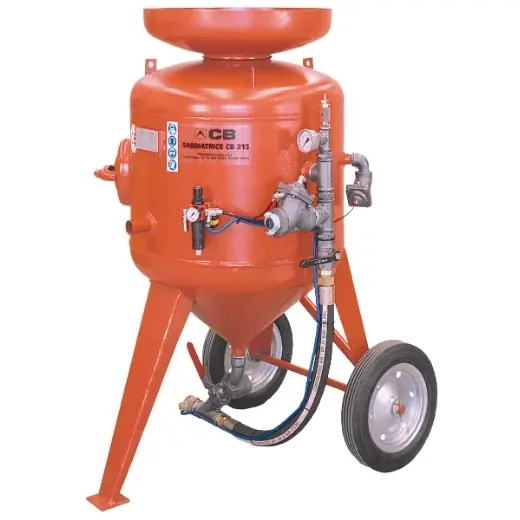 Direktkauf ELMAG Sandstrahlgerät CB 215-D1 mit Remote Control - mit Schlauch 25x40mm / 10m, M06