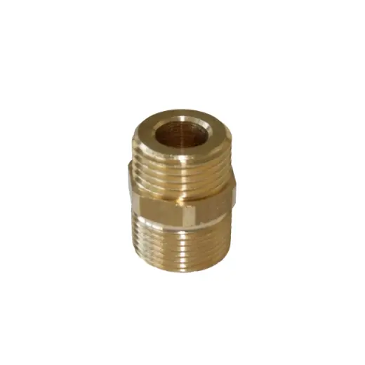 ELMAG HD-Doppelnippel "Messing" - AG 1/2" x AG 22x1,5, bis 250 bar, max. 90°C Bestpreis