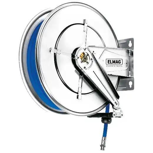 ELMAG INDUSTRIE Schlauchaufroller Edelstahl "303/31" - für Wasser 130°C, 12 m, 5/16", 200 bar Begrenztes Angebot
