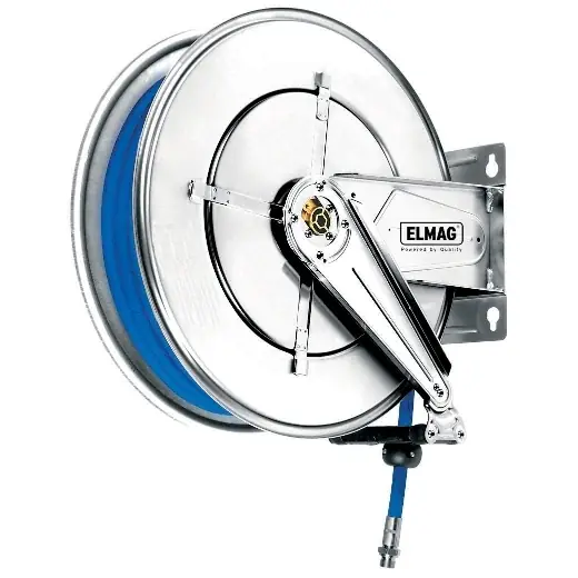 Sonderaktion ELMAG INDUSTRIE Schlauchaufroller Edelstahl "544/16" - für Druckluft u. Wasser 130°C, 30 m, 1/2"