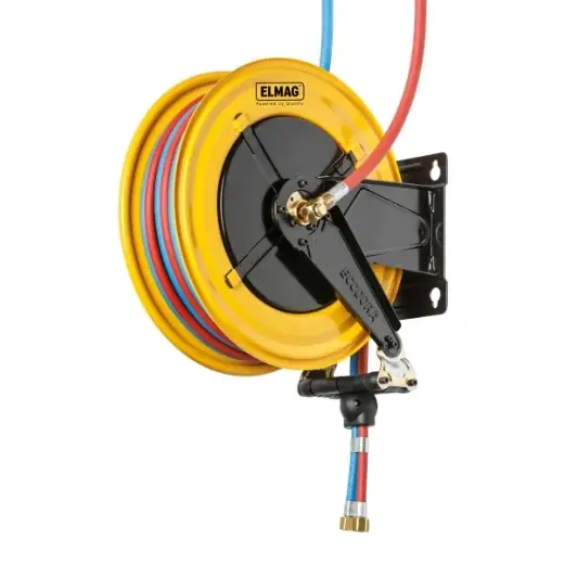 ELMAG INDUSTRIE Schlauchaufroller "430/72" - für Sauerstoff/Azetylen, 12m, 2x5/16"mm, 20bar Jetzt Bestellen