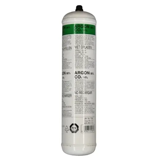 Markenware ELMAG Einwegflasche Argon - 1 lt. / 110 bar, H: 310 x Ø 73mm